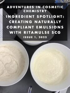 Ingredient Spotlight: Creating Naturally Compliant Emulsions with Ritamulse SCG e-Zine